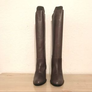 DELMAN NEW GRAY SOFT LAMBSKIN LEATHER BOOTS 8 M